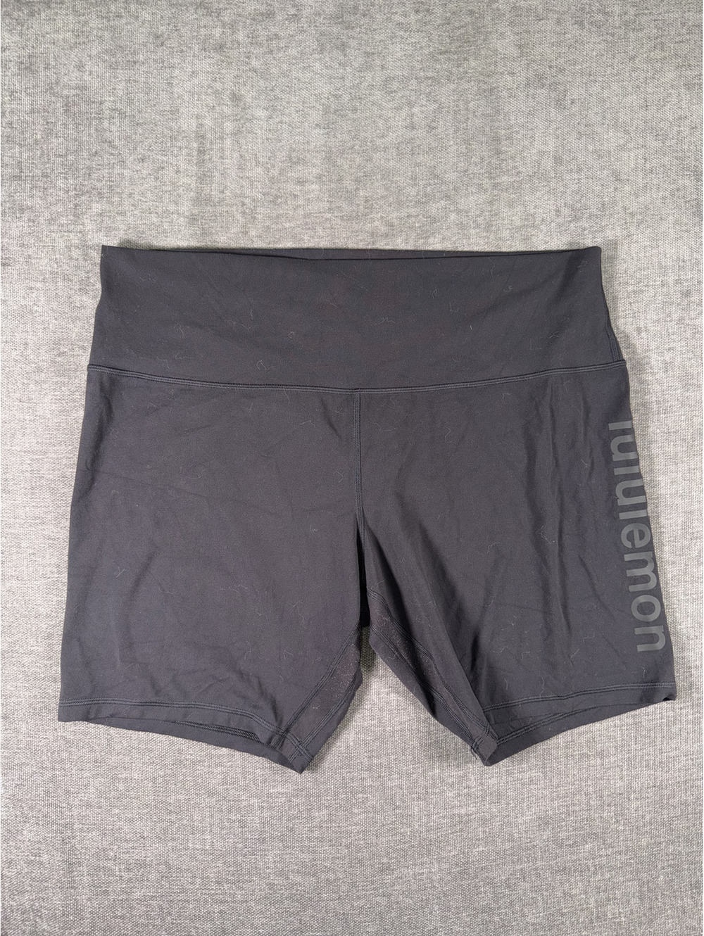Lululemon Athletic Shorts Size 18 Black High Rise Logo